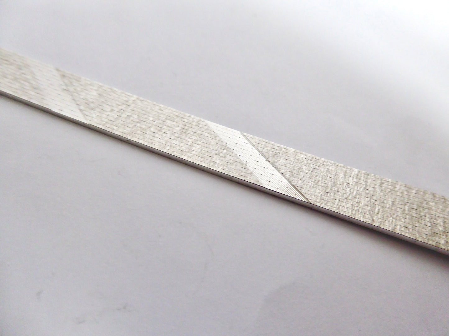 Silver Mesh Bracelet - Stripe Design