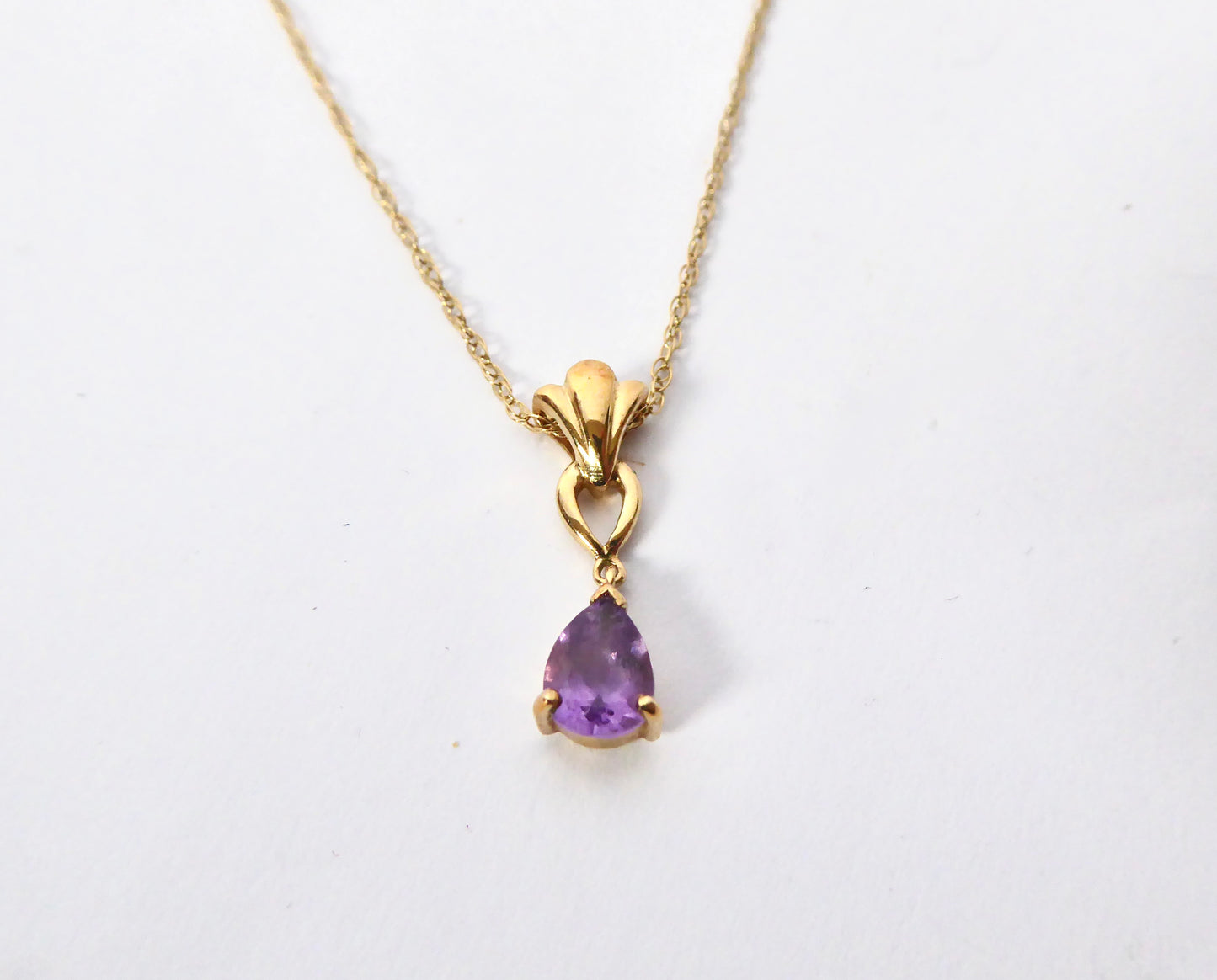 Amethyst Pendant On Chain