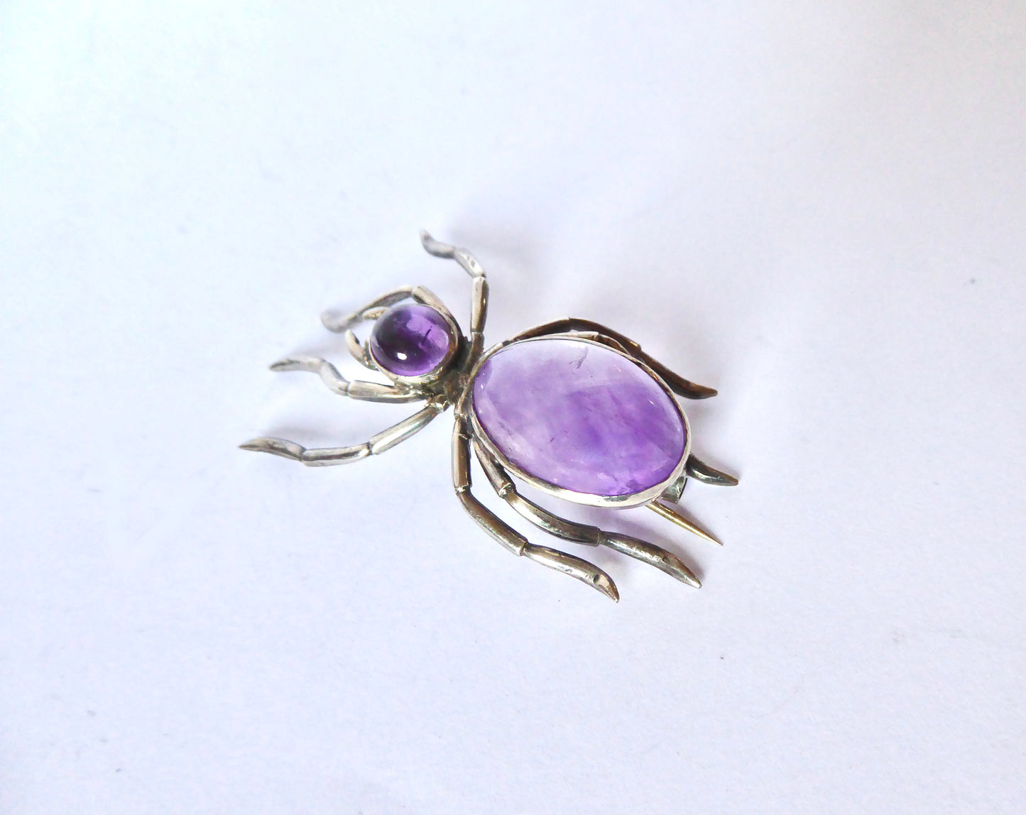 Silver Spider Brooch