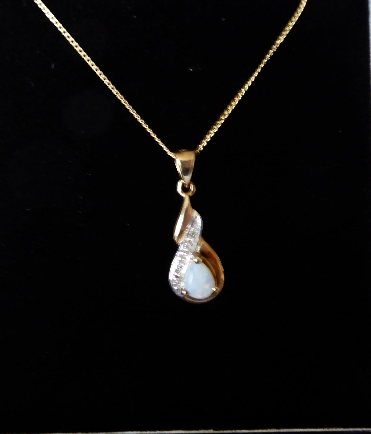 Diamond & Opal Pendant