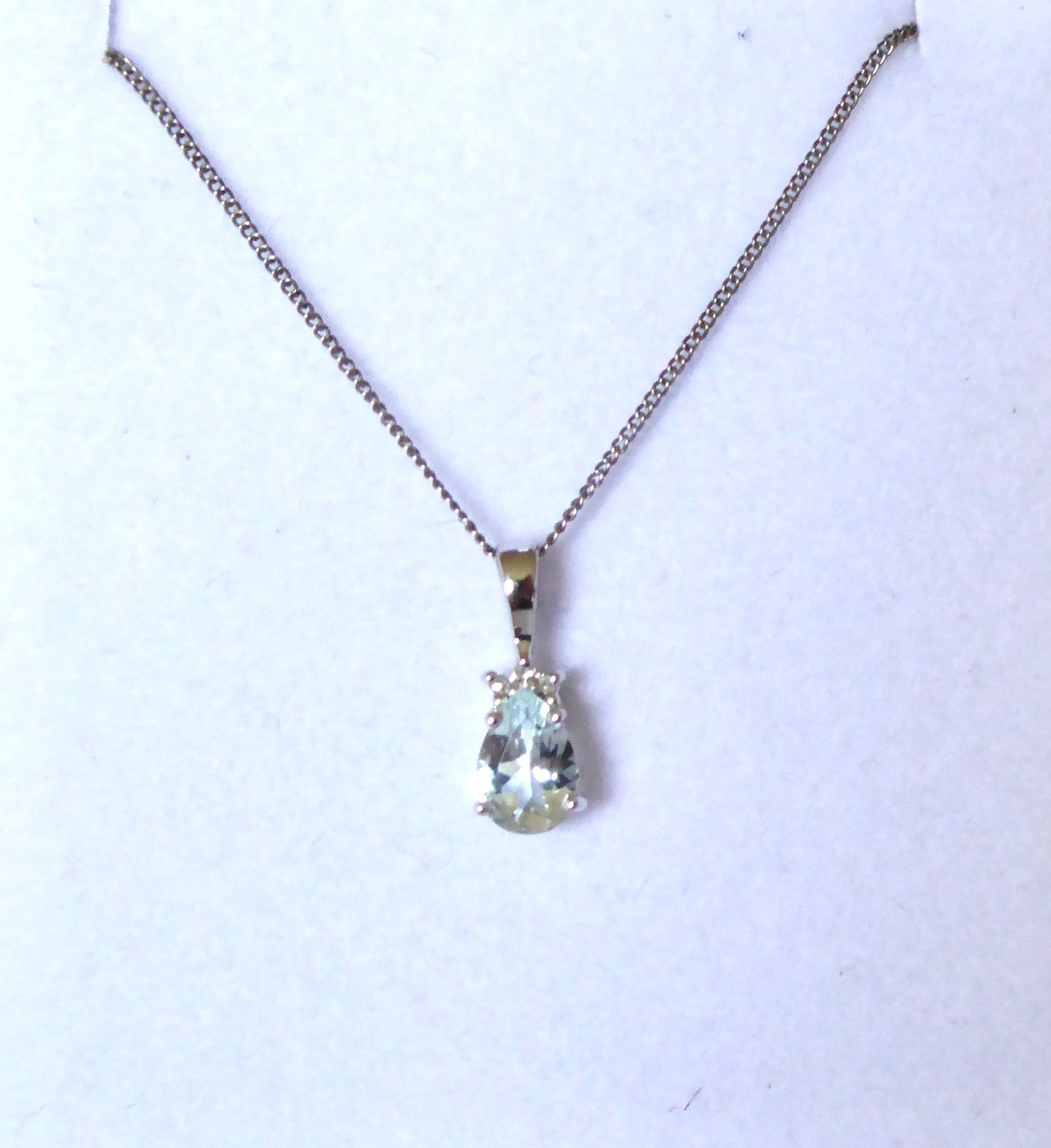 Aquamarine and Diamond Pendant