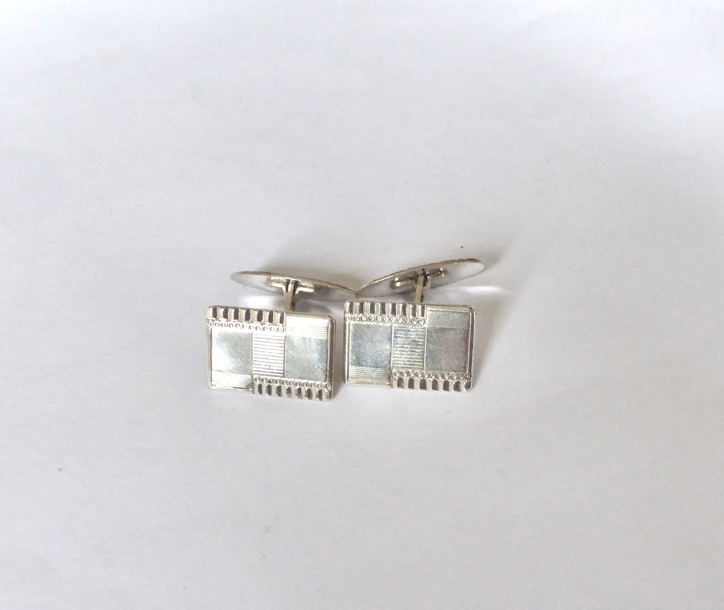 Rectangular Silver Cufflinks