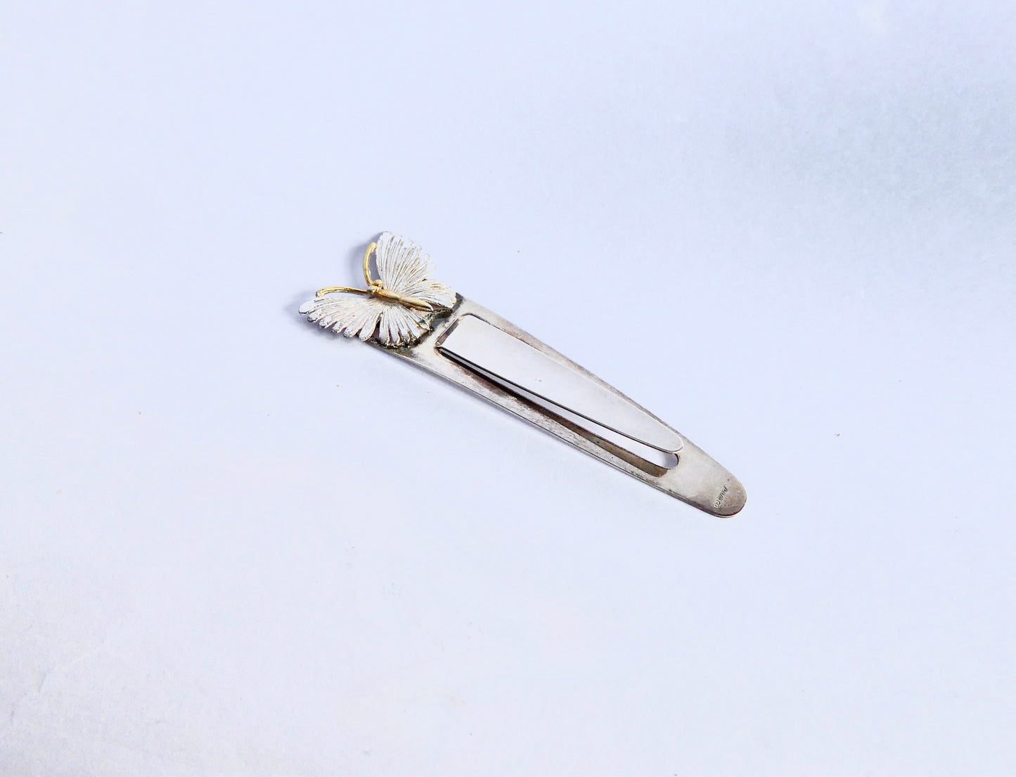 Silver Butterfly Design Bookmark