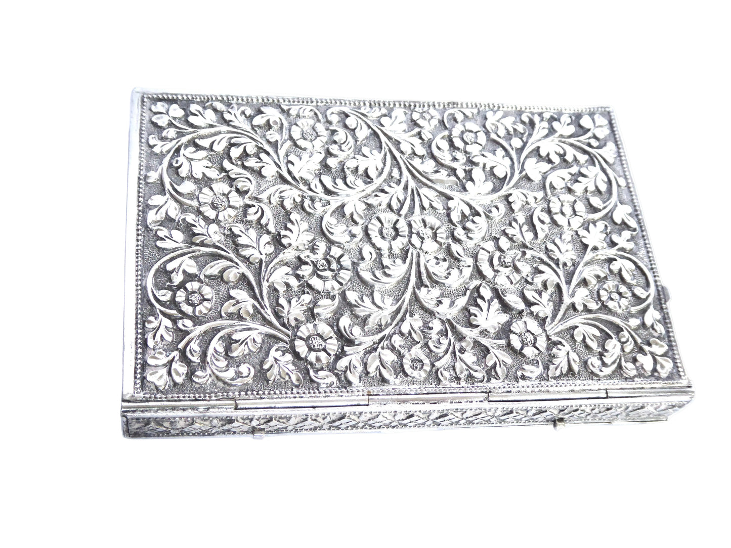 Indian Silver Cigarette or Card case 1880