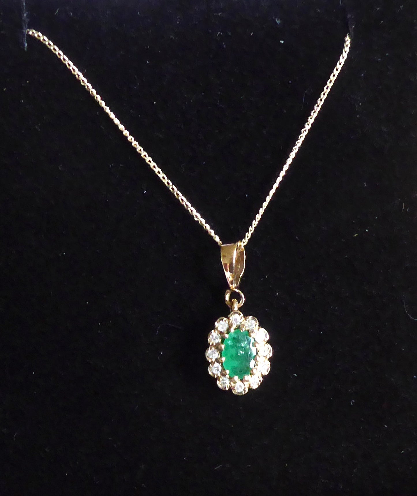 Emerald and Diamond Pendant