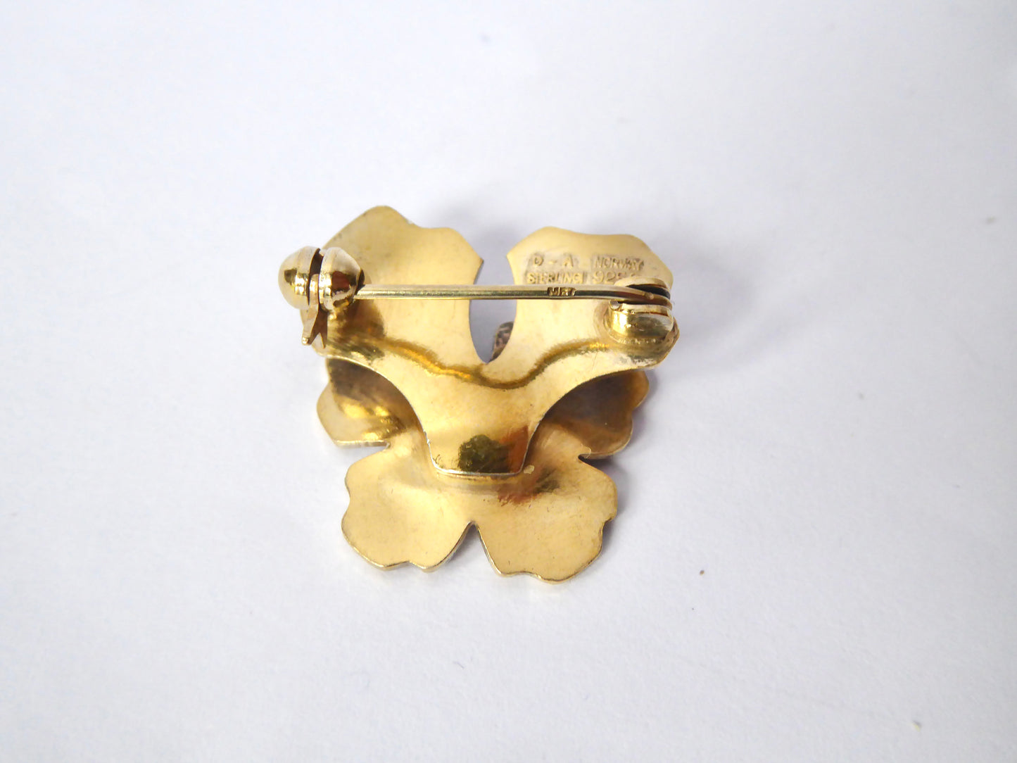 Norwegian Enamel Flower Brooch