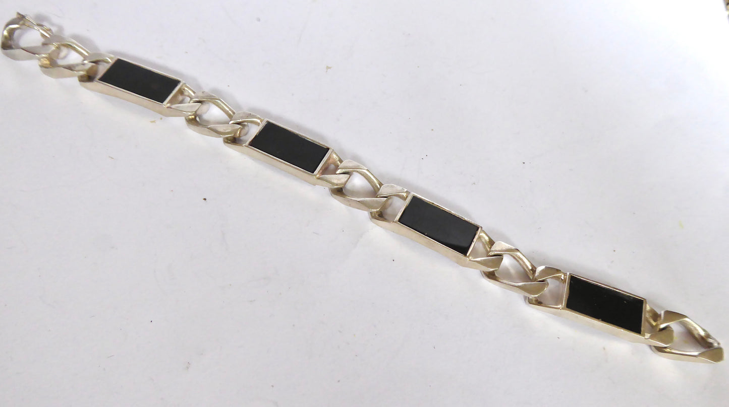 Silver & Onyx Bracelet