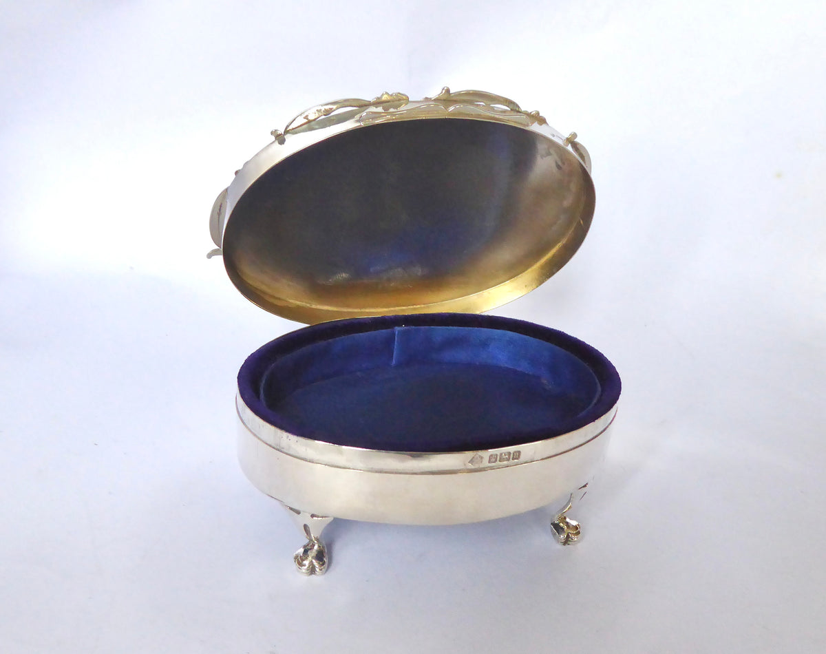 Antique Silver Jewellery Box 1905