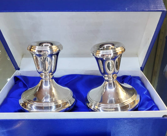 Plain Silver Candlesticks
