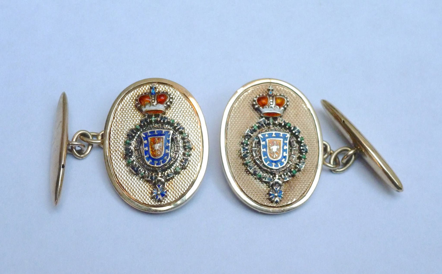 18Ct. Armorial Cufflinks