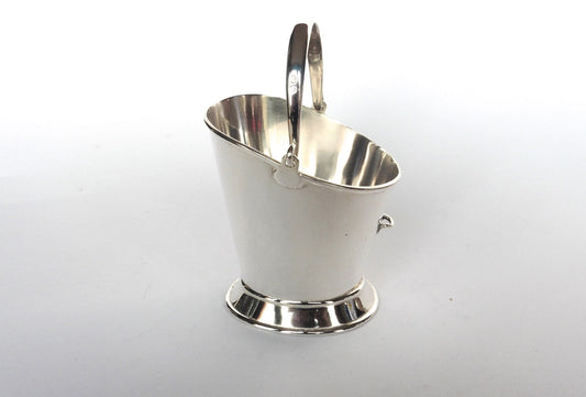 Miniature Silver Coal Scuttle