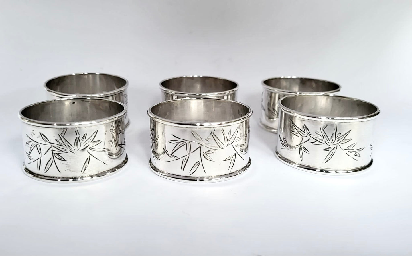 Set of Six Silver Napkin Rins