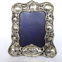 ANTIQUE ORNATE SILVER FRAME 1901