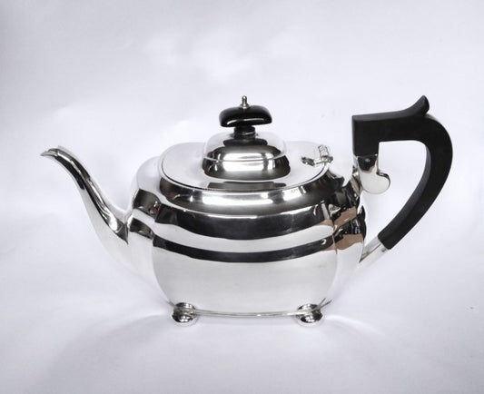 PLAIN SILVER TEAPOT 1929