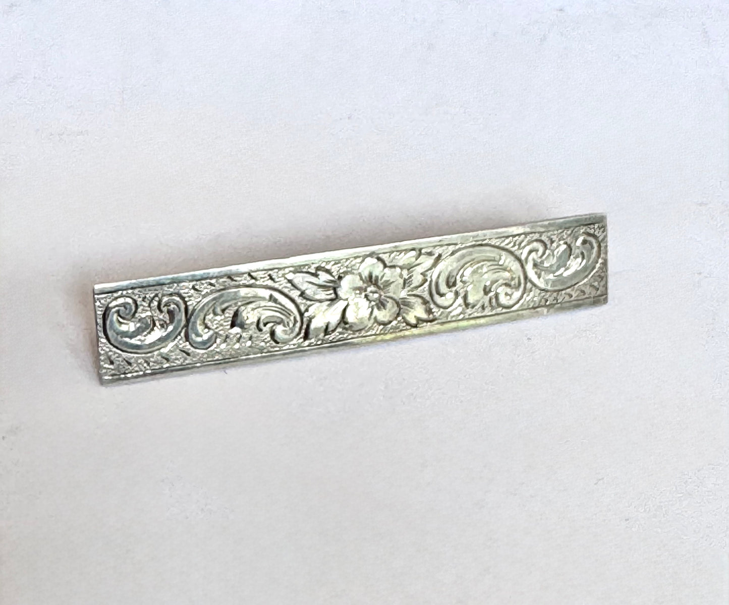 Rectangular Silver Brooch