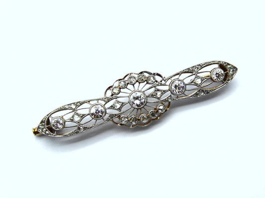 Diamond Art Deco Brooch