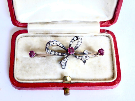 Ruby & Diamond Brooch