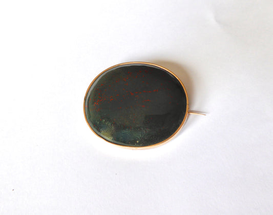 Victorian Bloodstone Brooch