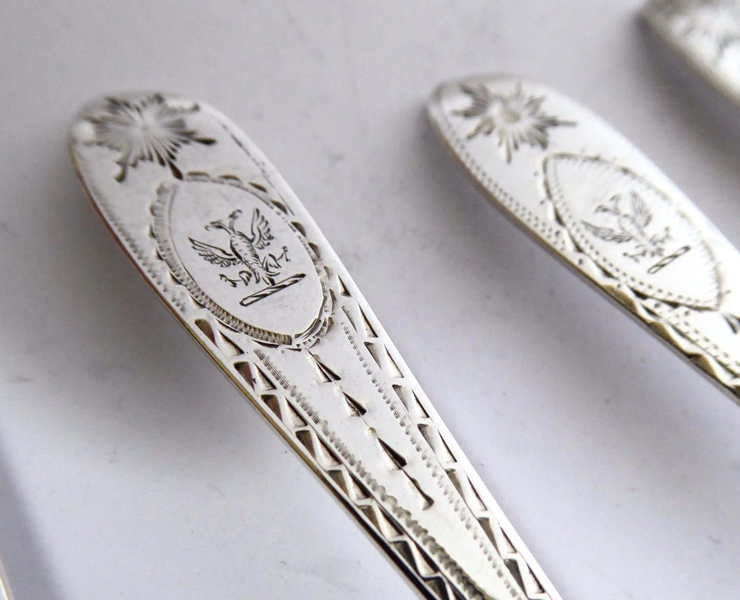 Twelve Irish Silver Coffee Spoons 1892