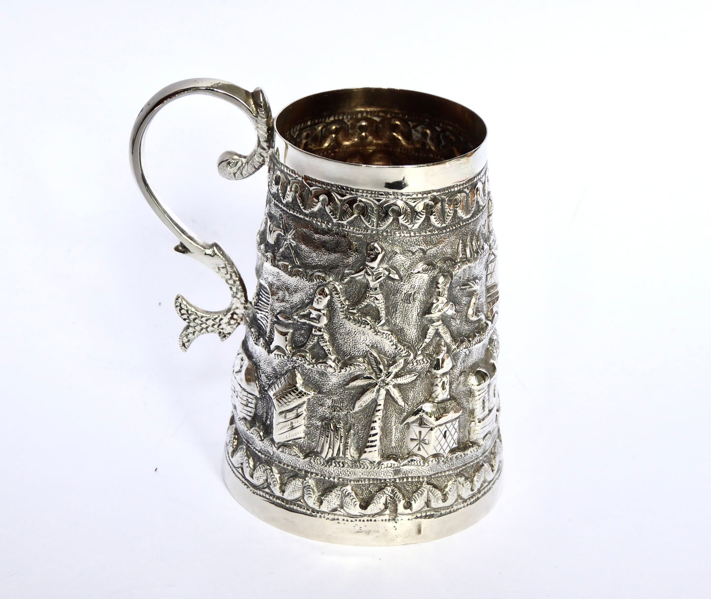 Indian Silver Christening Mug