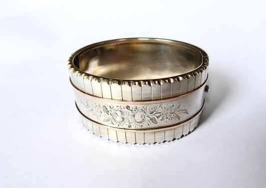 Victorian Silver & Gold Bangle