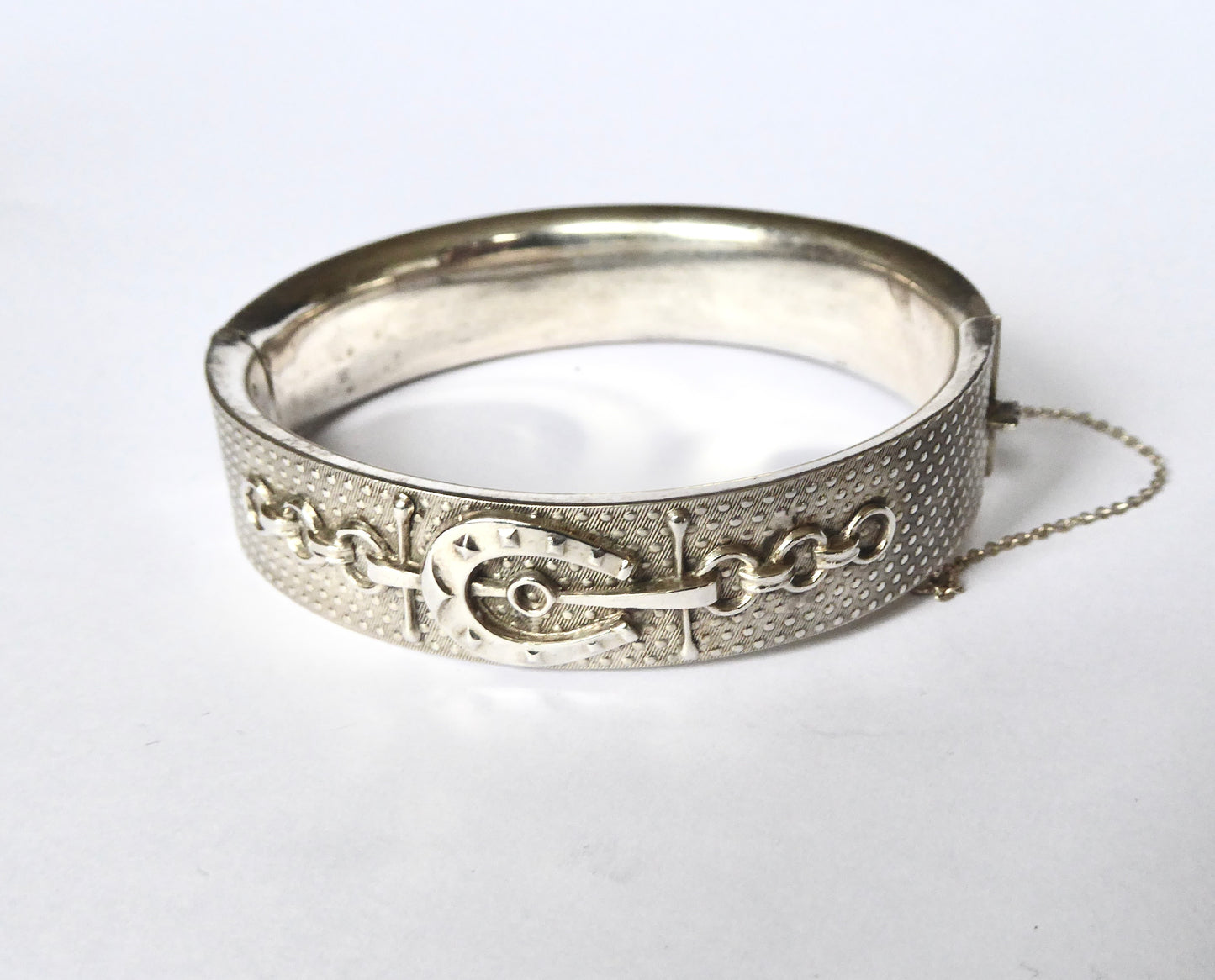 Silver Horseshoe Bangle