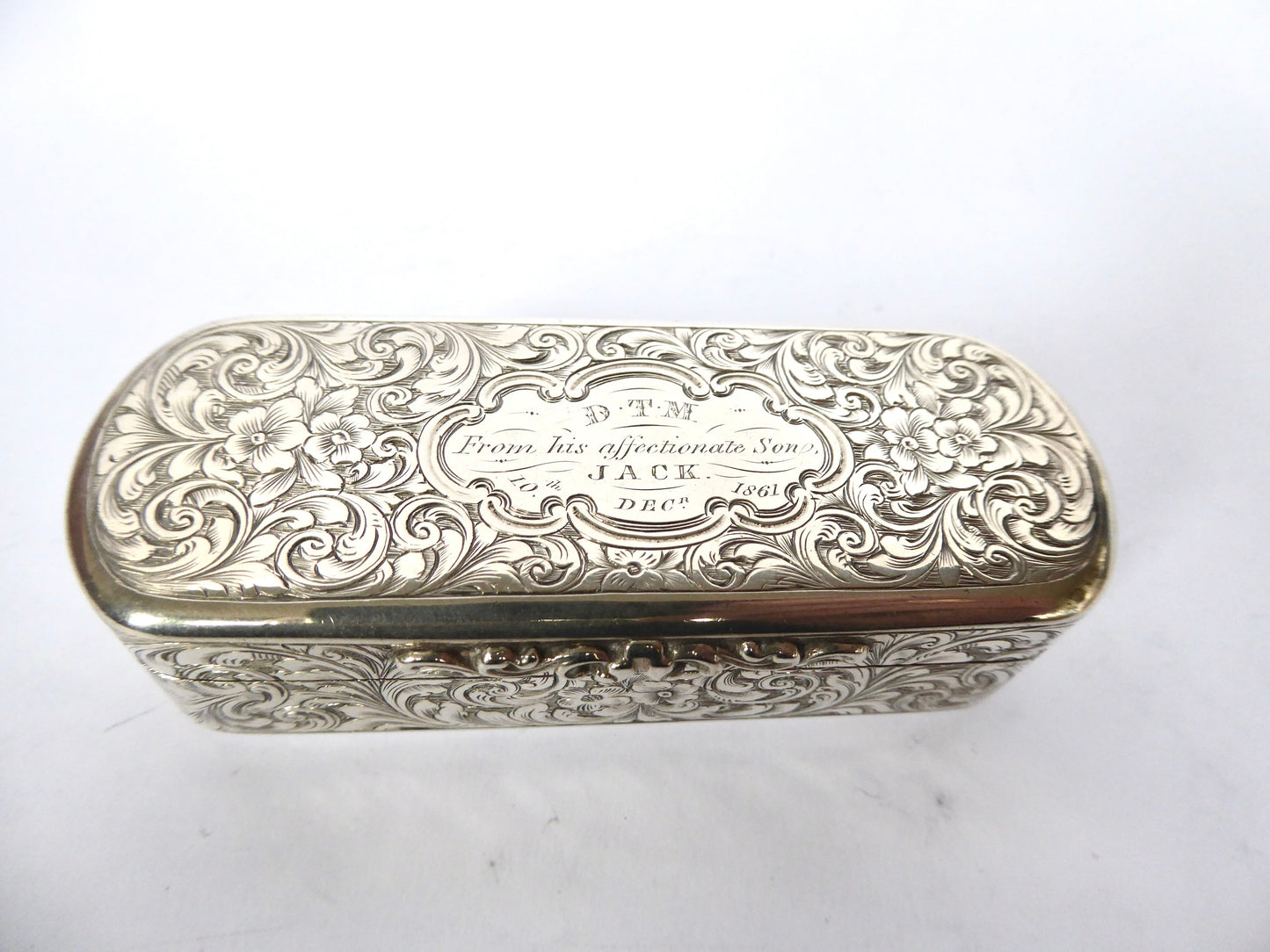 Victorian Silver Snuff Box 1858