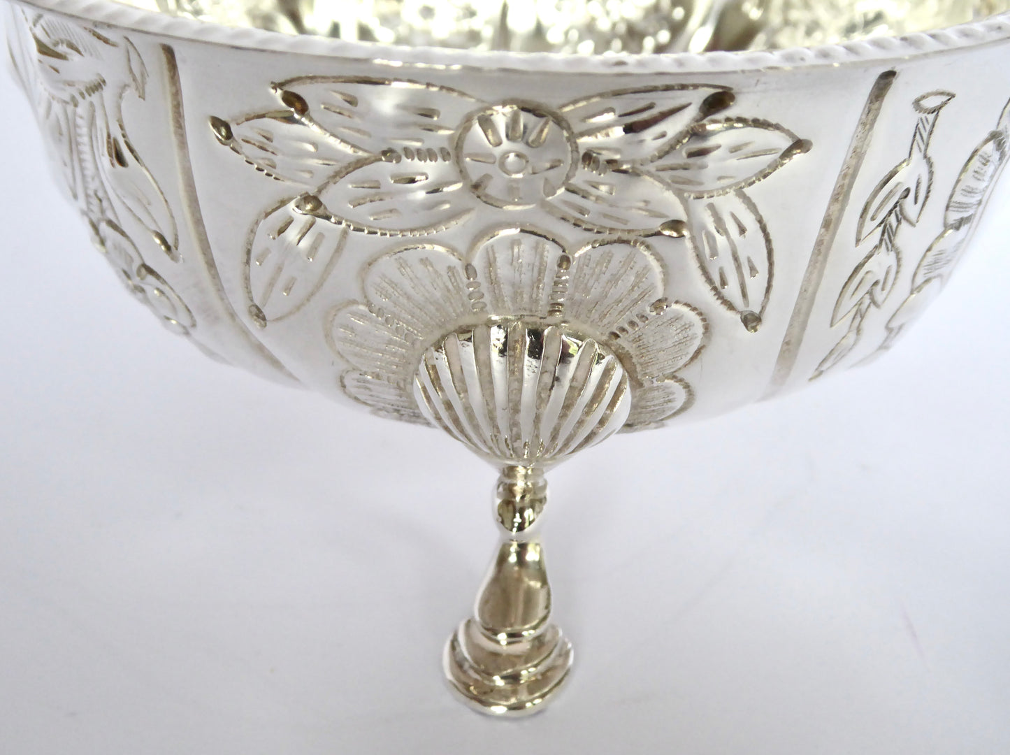 Embossed Irish Silver Bowl 1970