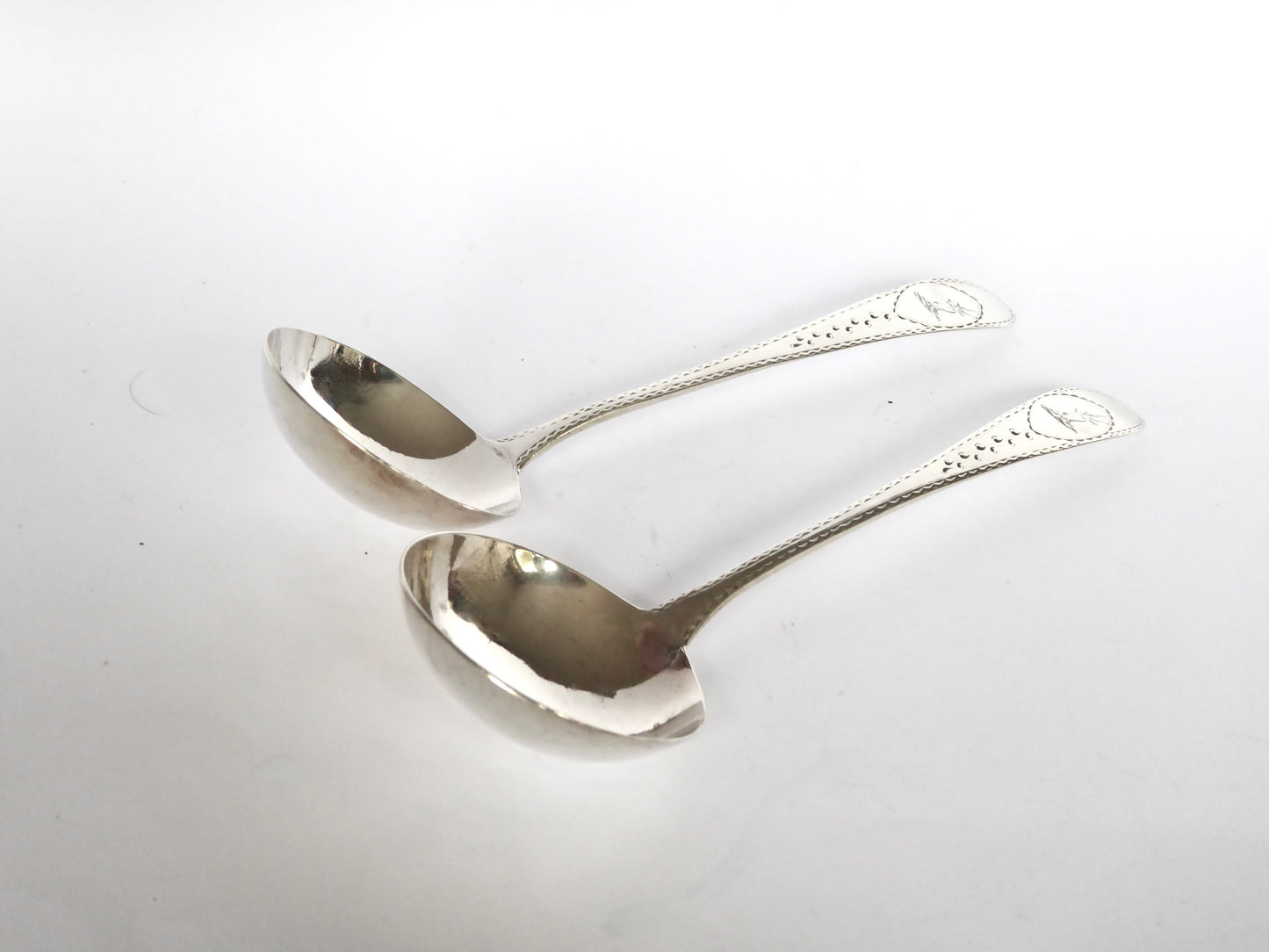 Irish Bright Cut Silver Ladles 1806