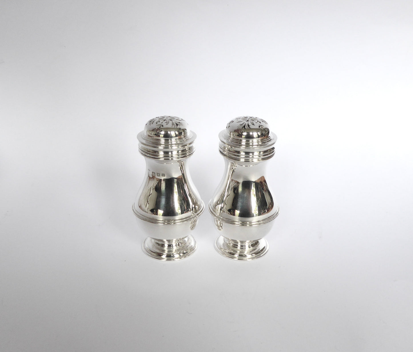 Pair of Silver Pepper Pots