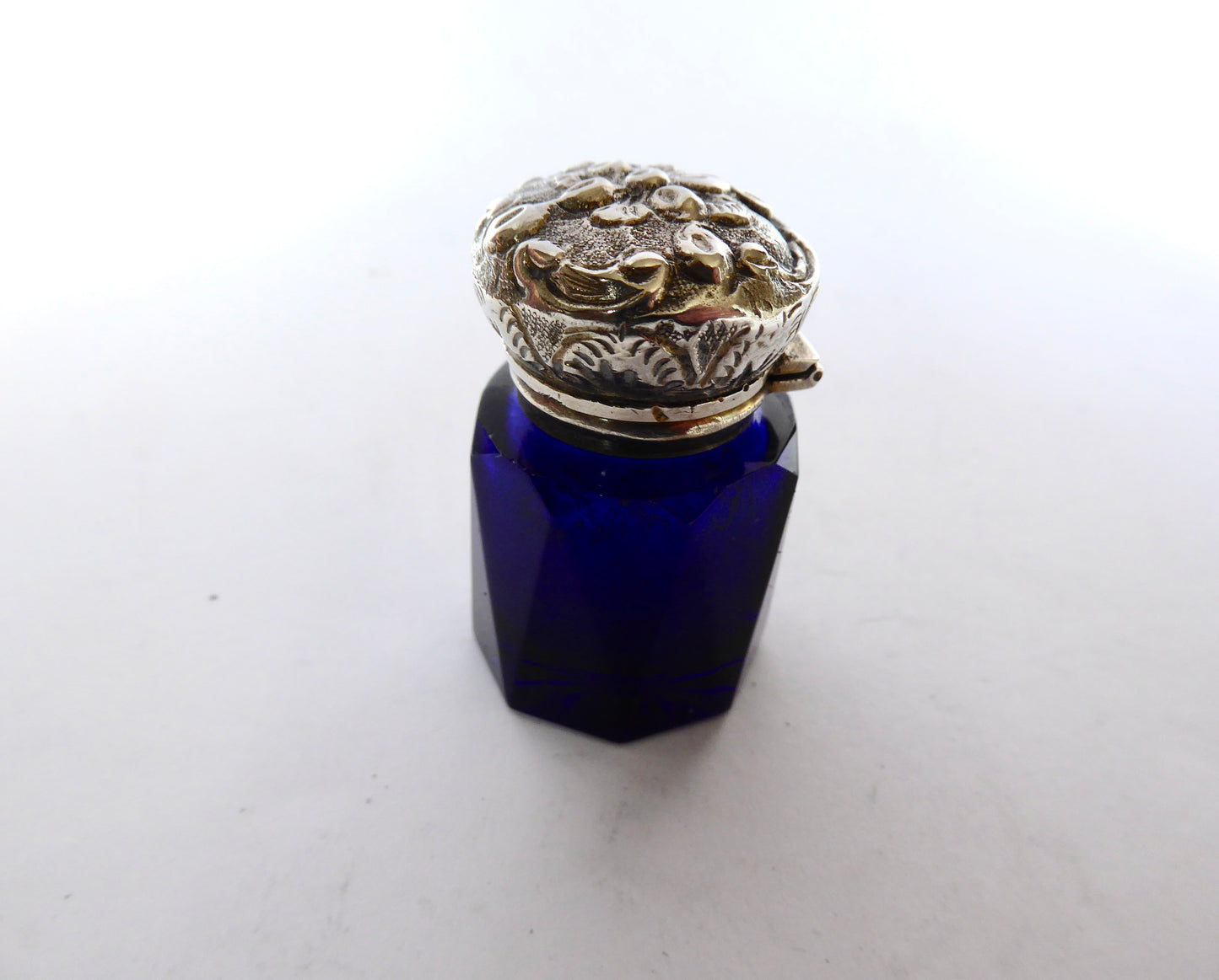 Victorian Blue Glass Scent Bottle