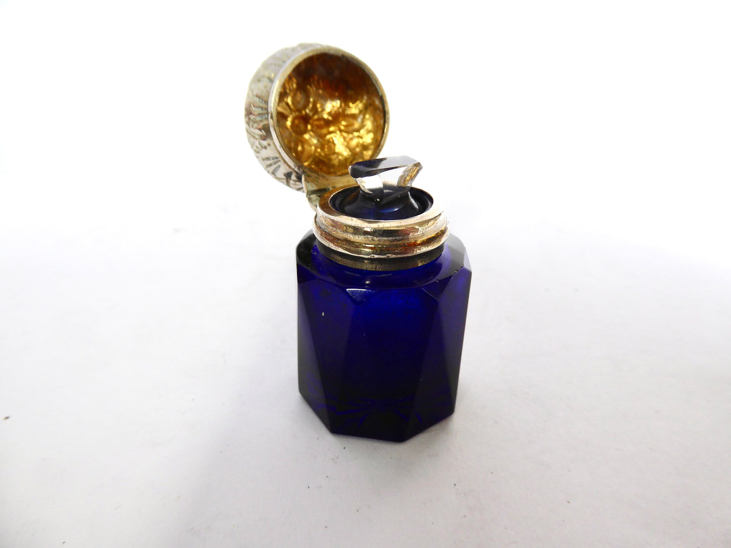 Victorian Blue Glass Scent Bottle