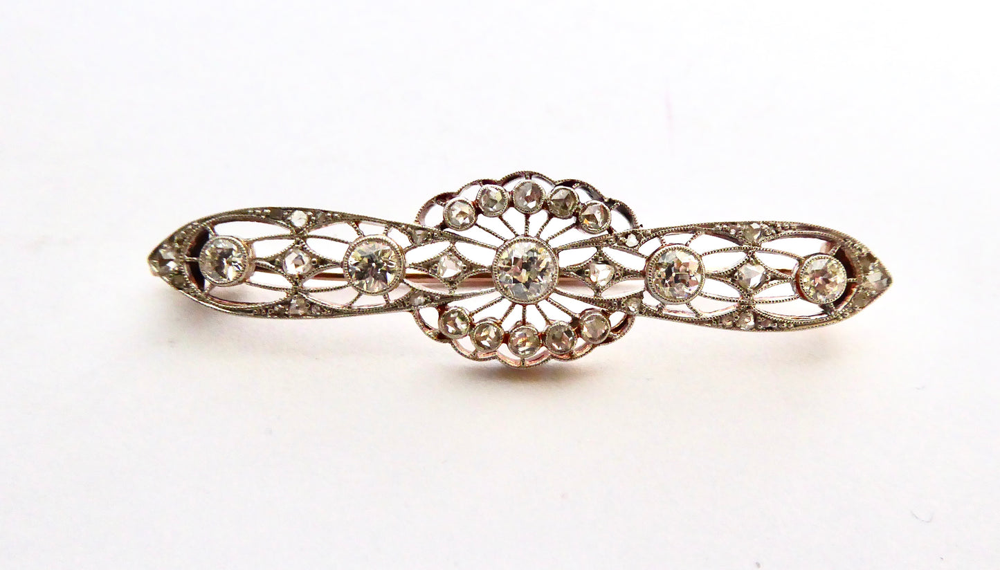 Diamond Art Deco Brooch