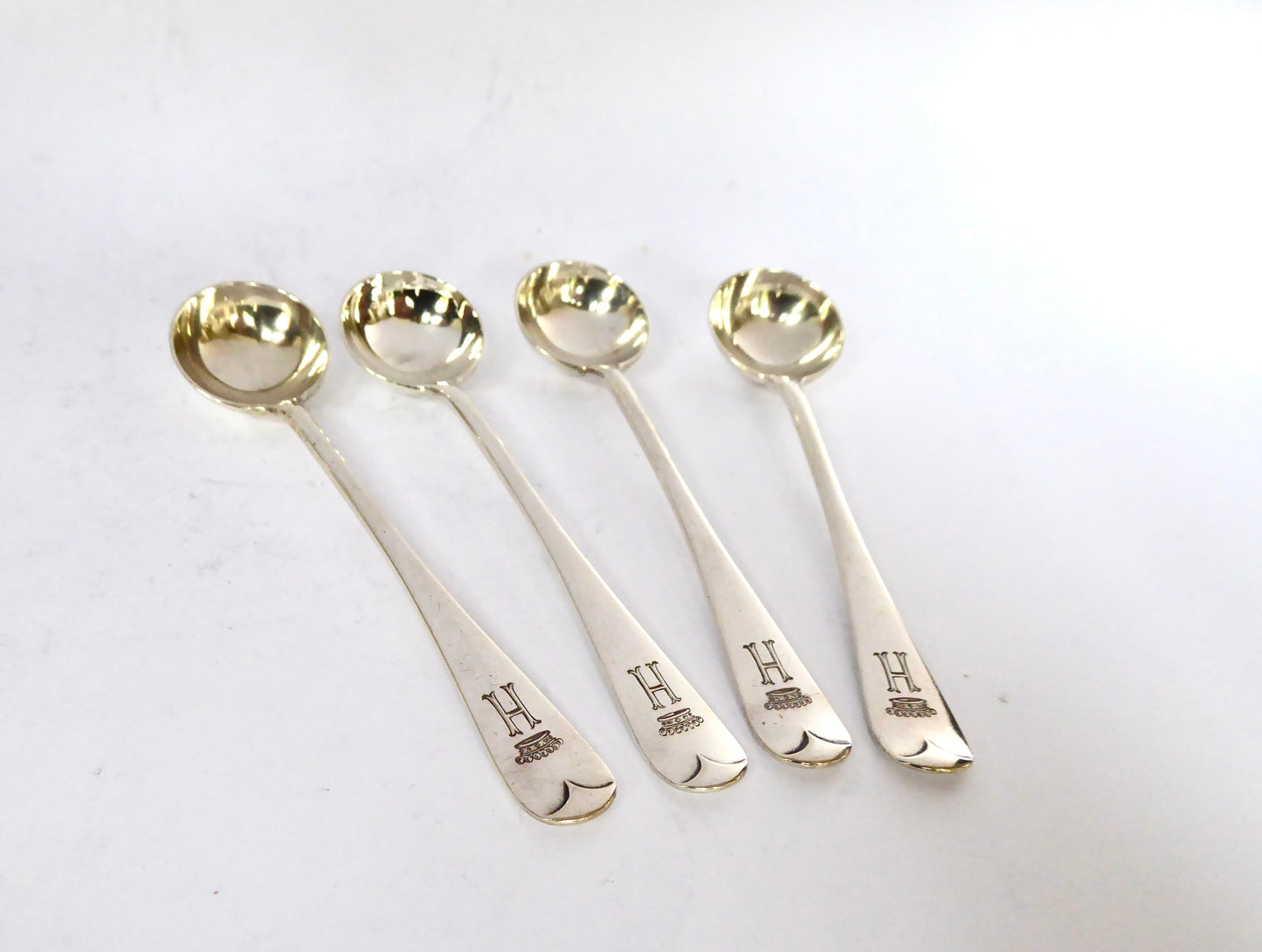 Four Victorian Salt Spoons 1898