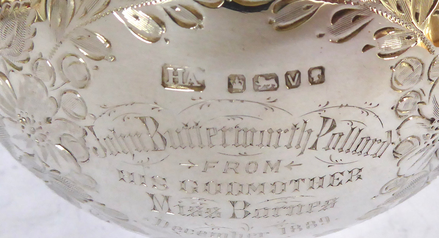 Engraved Victorian Bowl 1889