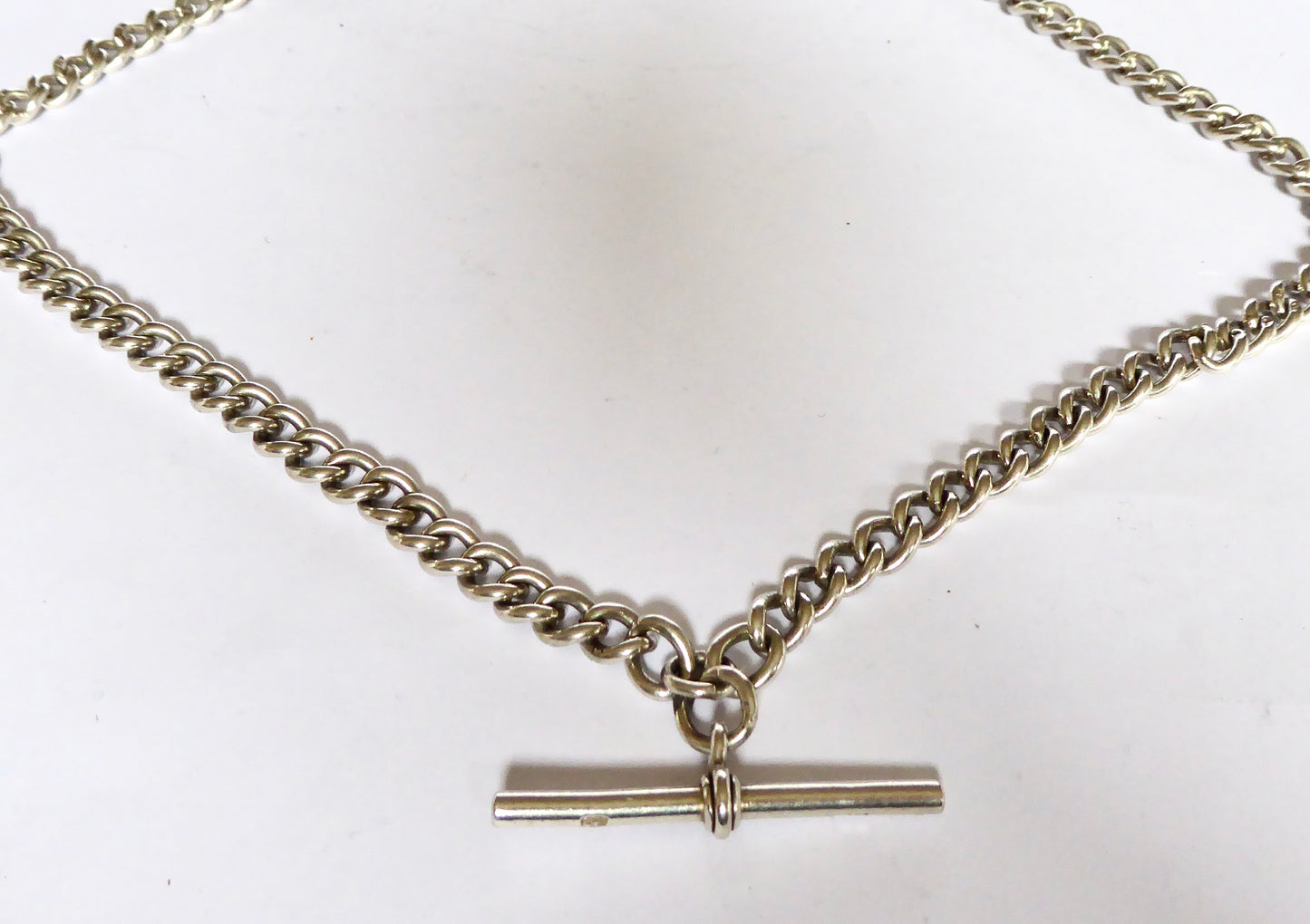 Antique Silver Double Albert Chain