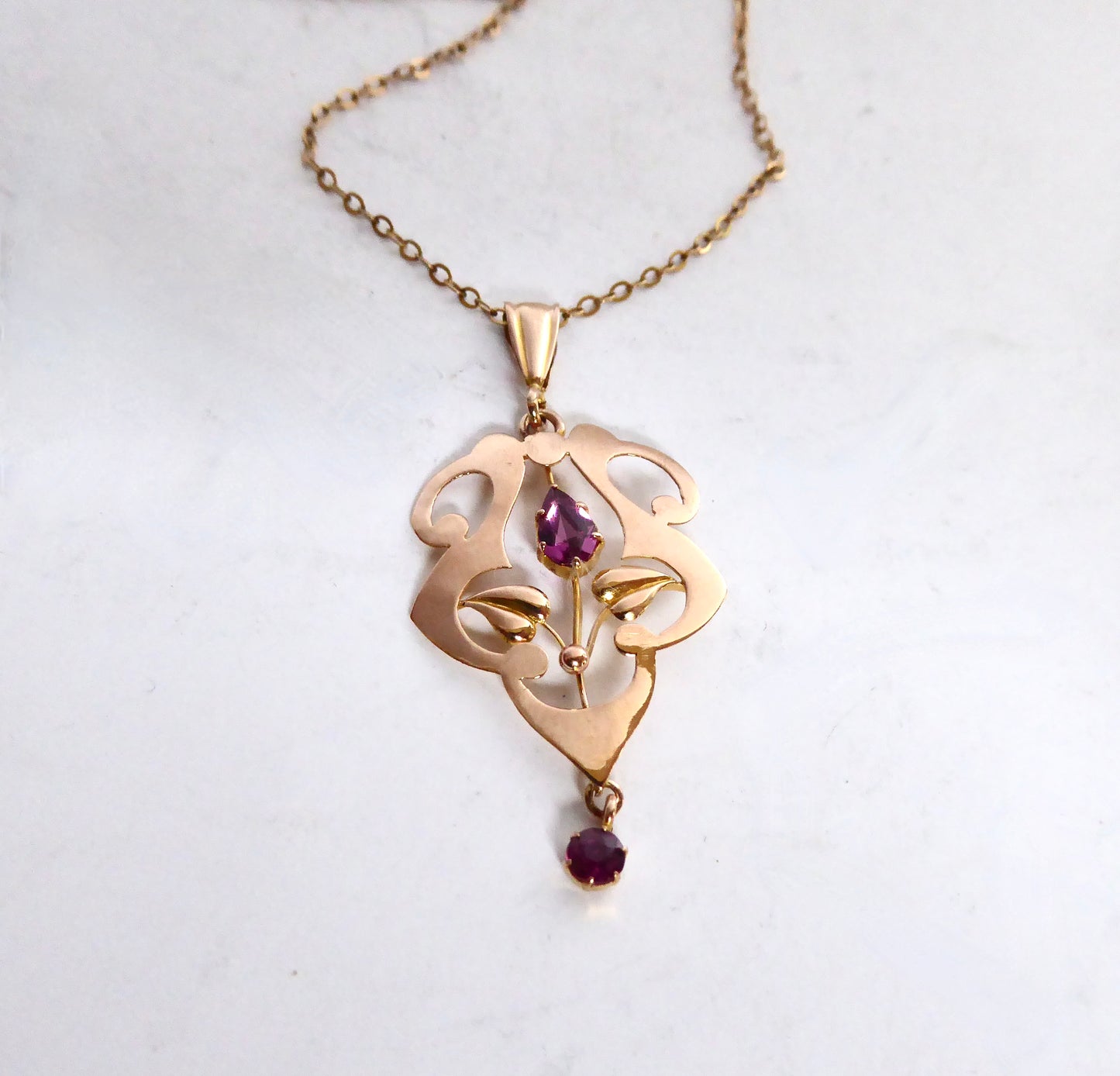 Art Nouveau Garnet Pendant