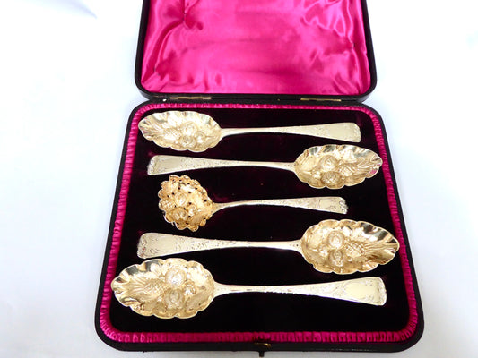 Antique Berry Spoon Set