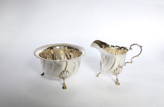 Antique Silver Milk & Sugar 1902