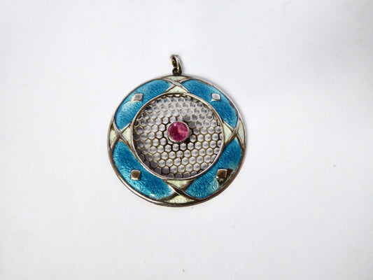 Enamel on Silver Pendant