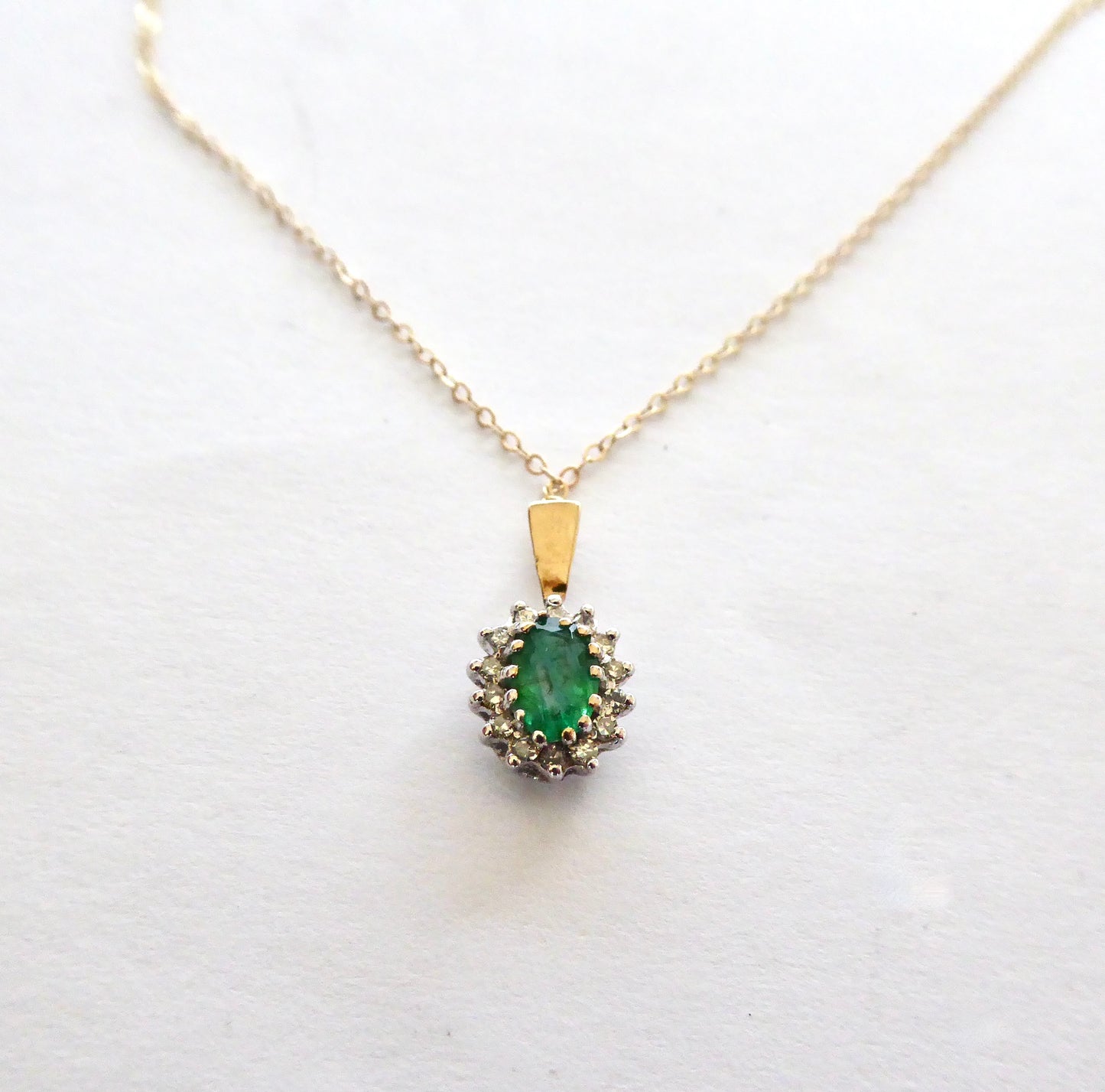 Diamond & Emerald Pendant