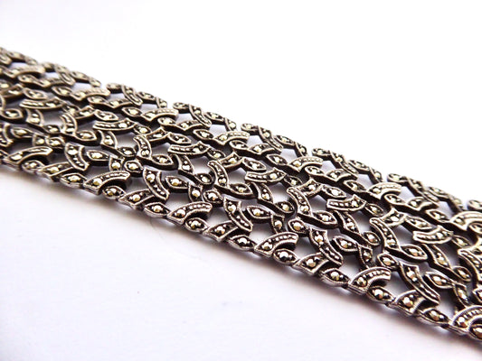 Vintage Wide Marcasite Bracelet