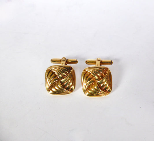 9ct Square Design Cuff Links