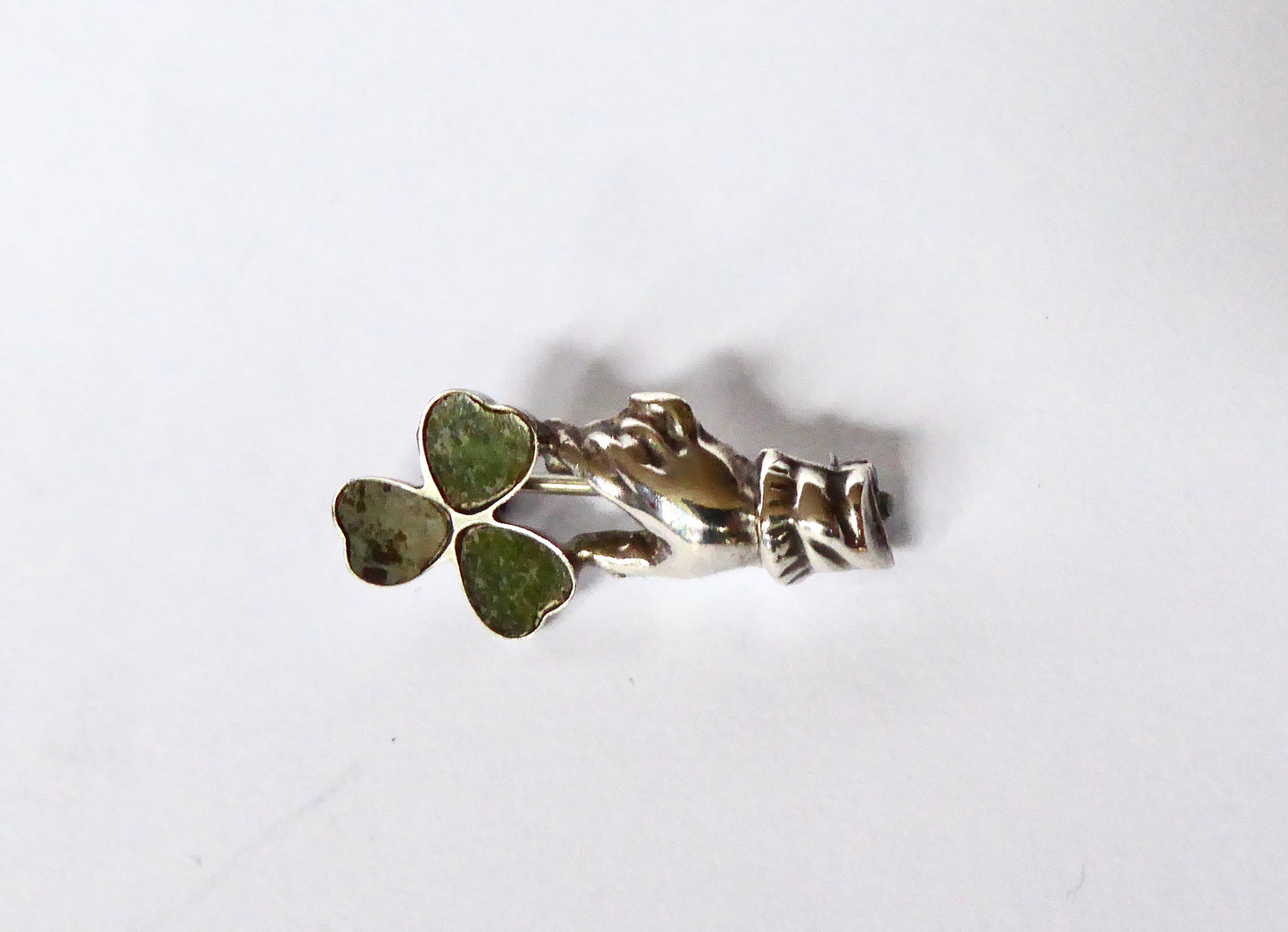 Hand Held Shamrock Brooch