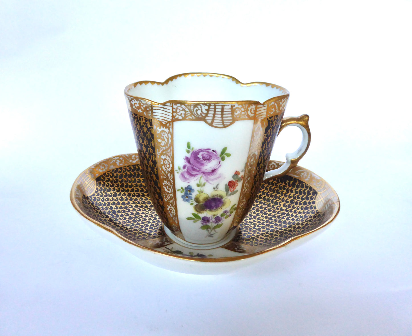 Dresden Cup & Saucer Circa 1890