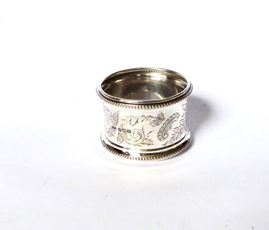 Antique Silver Napkin Ring 1913