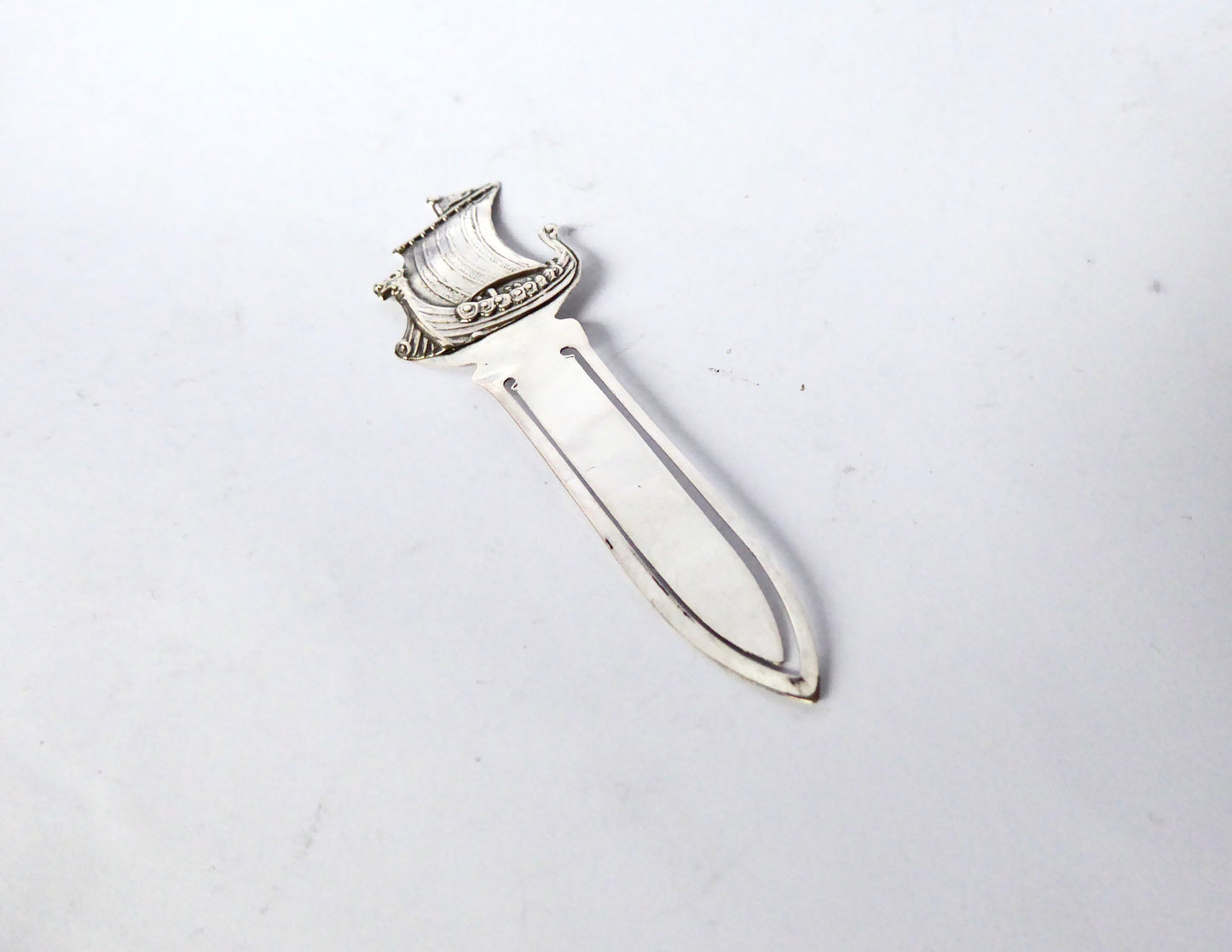 Silver Book Mark - Viking Ship