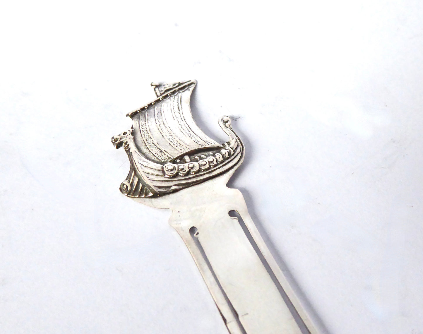 Silver Book Mark - Viking Ship