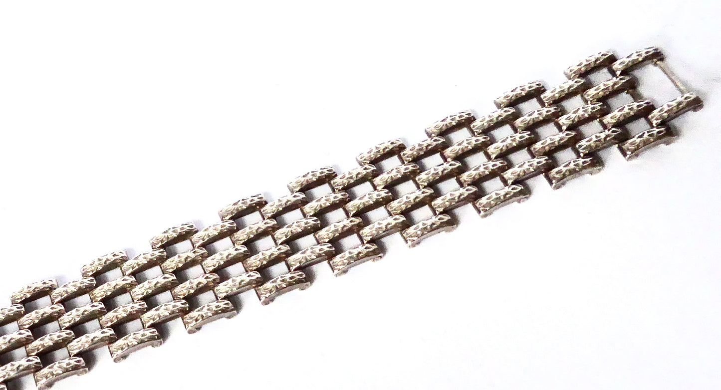 Vintage Silver Mesh Bracelet 1975