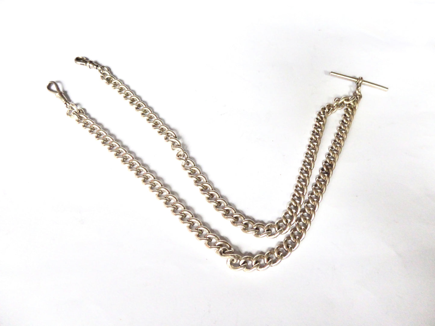 Victorian Long Silver Albert Chain 1897